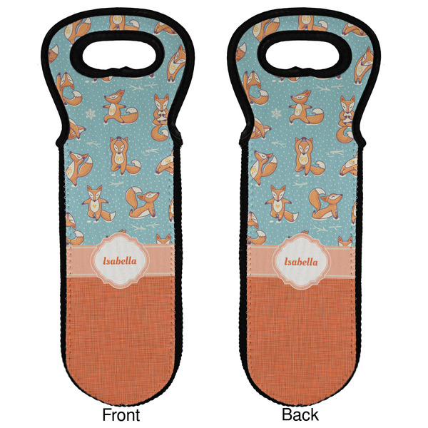 Foxy Yoga Wine Tote Front & Back