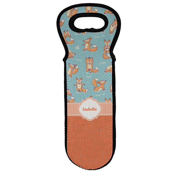 Custom Foxy Yoga Wine Tote Bag (Personalized)