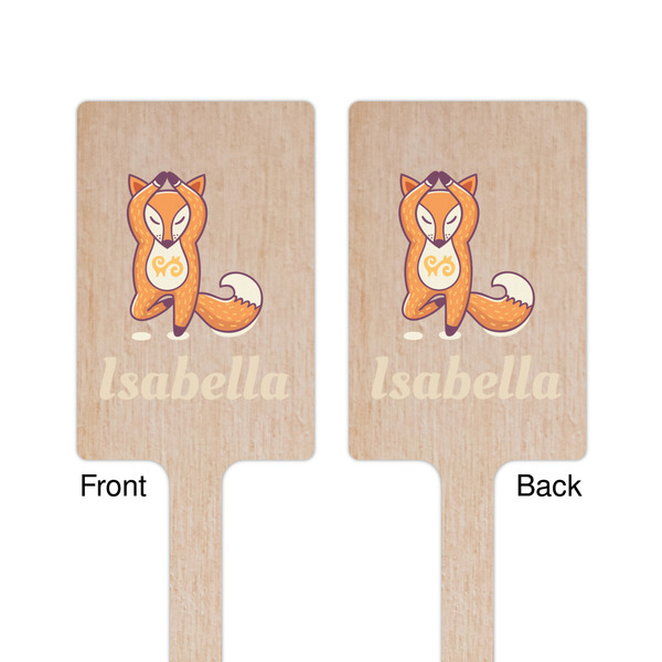 Foxy Yoga Wooden 6.25" Stir Stick - Rectangular - Double Sided - Front & Back