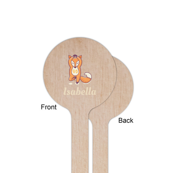 Foxy Yoga Wooden 6" Stir Stick - Round - Single Sided - Front & Back