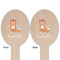 Foxy Yoga Wooden Food Pick - Oval - Double Sided - Front & Back