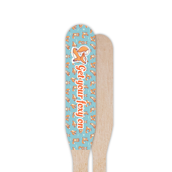 Foxy Yoga Wooden Food Pick - Paddle - Single Sided - Front & Back