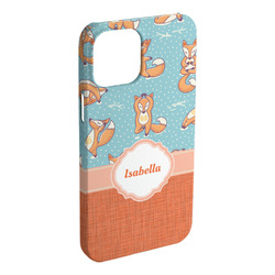 Foxy Yoga iPhone Case - Plastic - iPhone 15 Pro Max (Personalized)