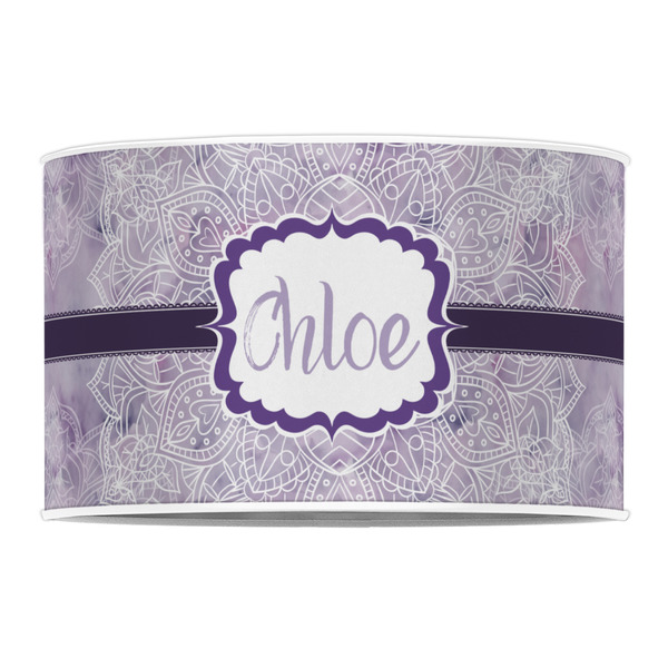 Watercolor Mandala 12" Drum Lampshade - FRONT (Poly Film)