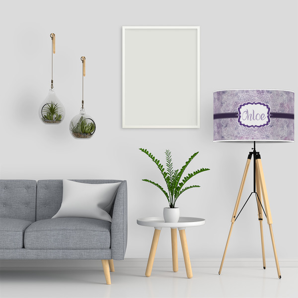 Watercolor Mandala 12" Drum Lampshade - LIFESTYLE