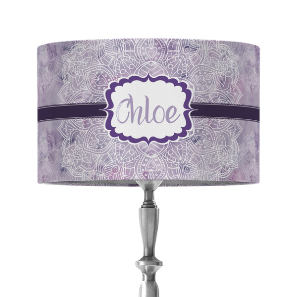 Custom Watercolor Mandala 12" Drum Lamp Shade - Fabric (Personalized)