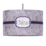 Watercolor Mandala 12" Drum Pendant Lamp - Fabric (Personalized)