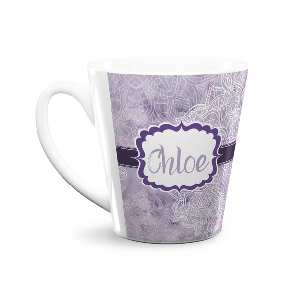 Watercolor Mandala 12 Oz Latte Mug - Front