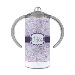 Watercolor Mandala 12 oz Stainless Steel Sippy Cup (Personalized)