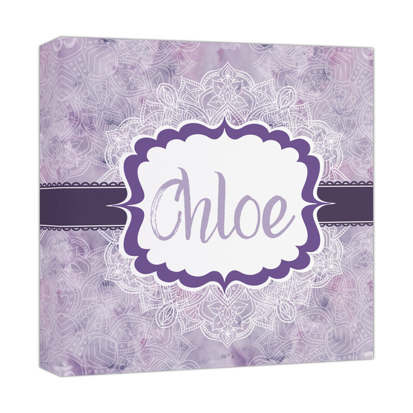 Custom Watercolor Mandala Canvas Print - 12x12 (Personalized)