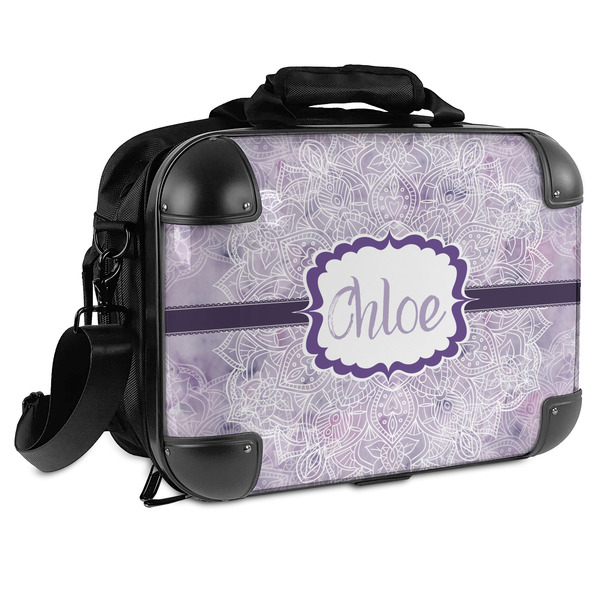 Custom Watercolor Mandala Hard Shell Briefcase - 15" (Personalized)