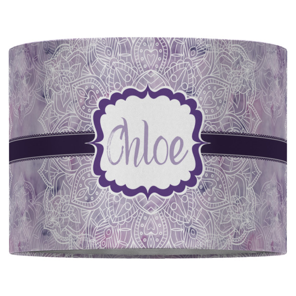 Watercolor Mandala 16" Drum Lampshade - FRONT (Fabric)