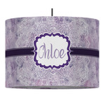 Watercolor Mandala 16" Drum Pendant Lamp - Fabric (Personalized)