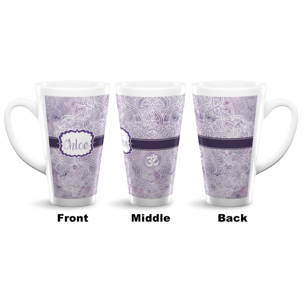 Watercolor Mandala 16 Oz Latte Mug - Approval