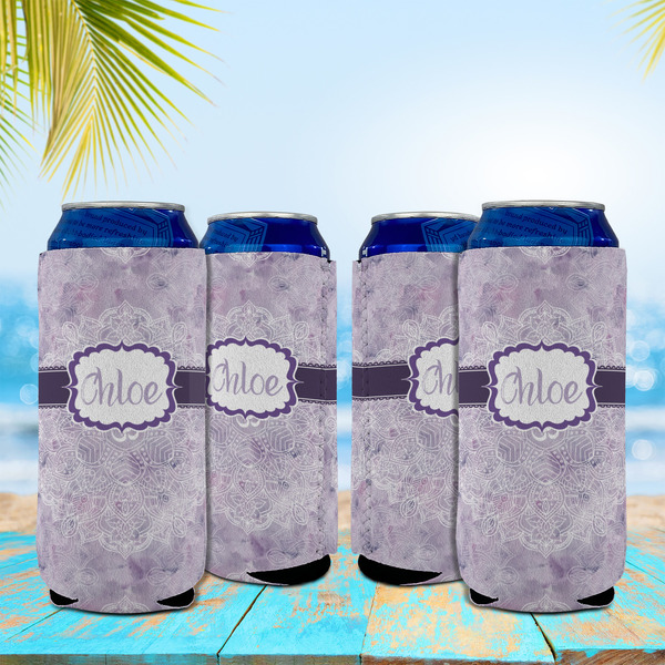 Watercolor Mandala 16oz Can Sleeve - Set of 4 - LIFESTYLE