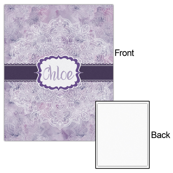 Watercolor Mandala 16x20 - Matte Poster - Front & Back