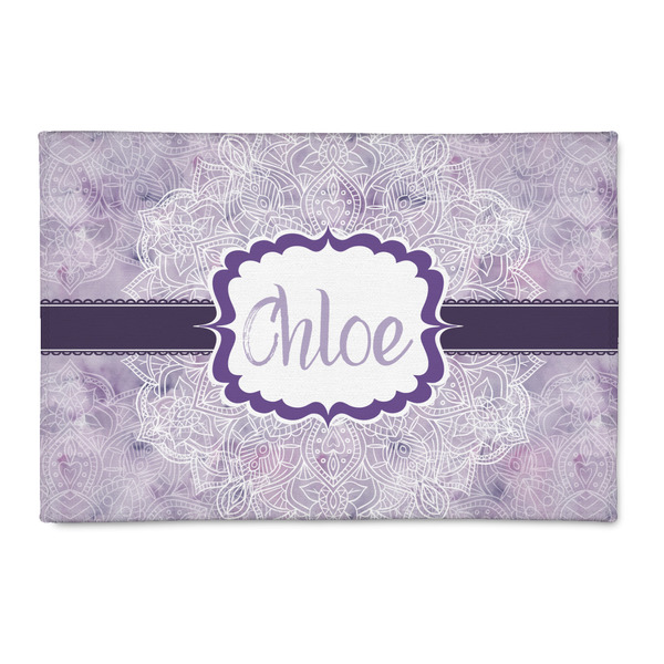 Custom Watercolor Mandala 2' x 3' Patio Rug (Personalized)