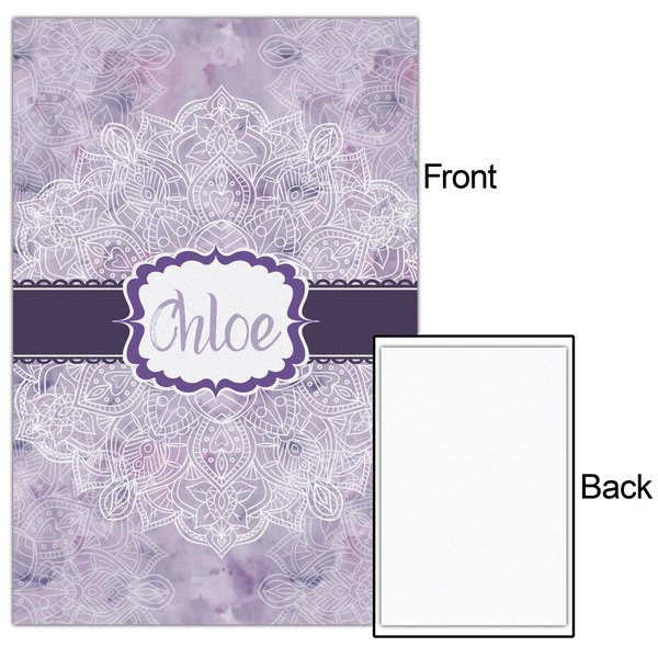 Watercolor Mandala 20x30 - Matte Poster - Front & Back