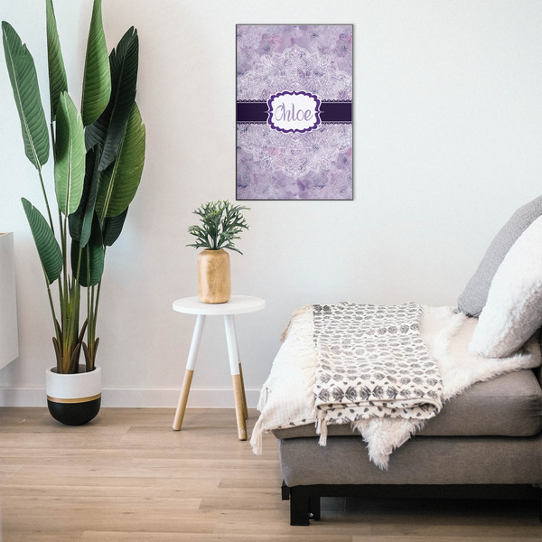 Watercolor Mandala 20x30 Wood Print - In Context