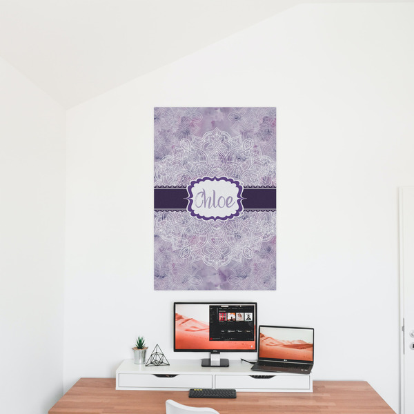 Watercolor Mandala 24x36 - Matte Poster - On the Wall