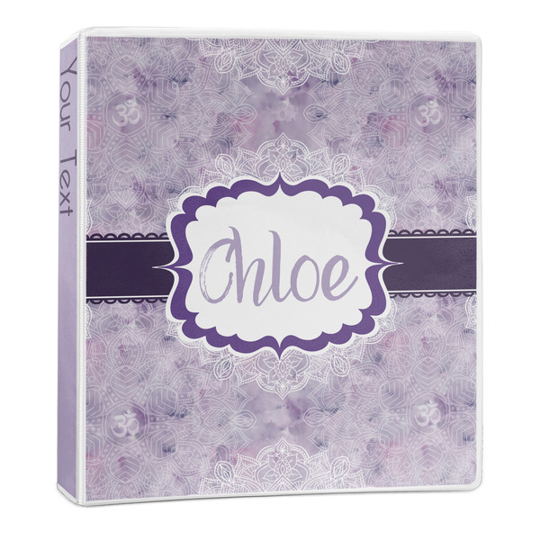 Custom Watercolor Mandala 3-Ring Binder - 1 inch (Personalized)