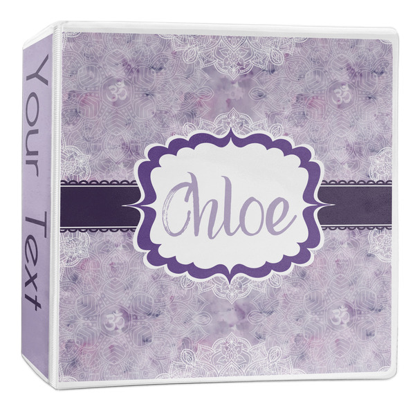 Custom Watercolor Mandala 3-Ring Binder - 2 inch (Personalized)