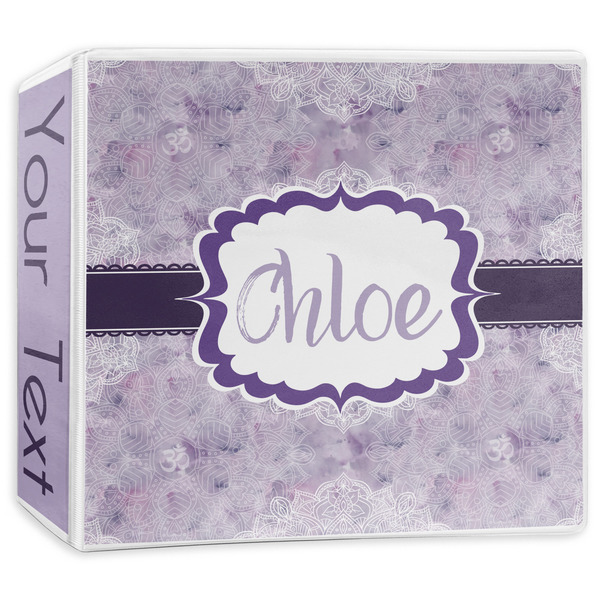 Custom Watercolor Mandala 3-Ring Binder - 3 inch (Personalized)