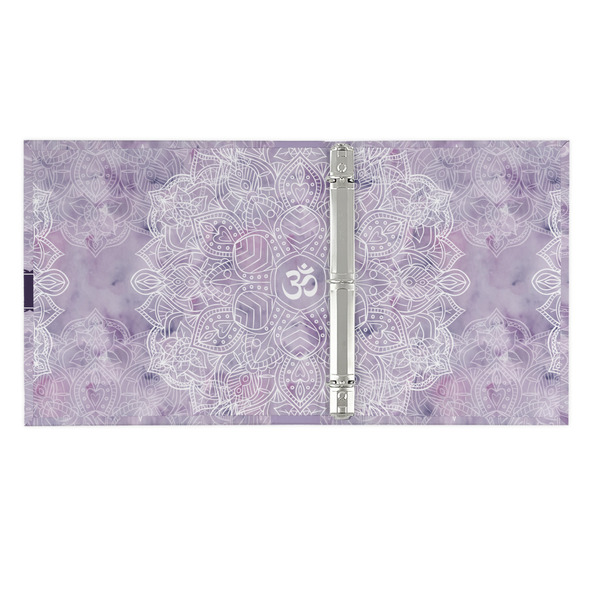 Watercolor Mandala 3 Ring Binders - Full Wrap - 1" - OPEN INSIDE