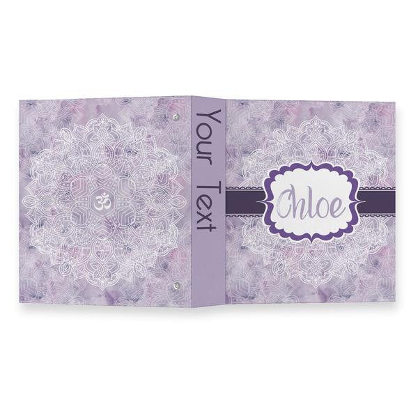 Watercolor Mandala 3 Ring Binders - Full Wrap - 1" - OPEN OUTSIDE