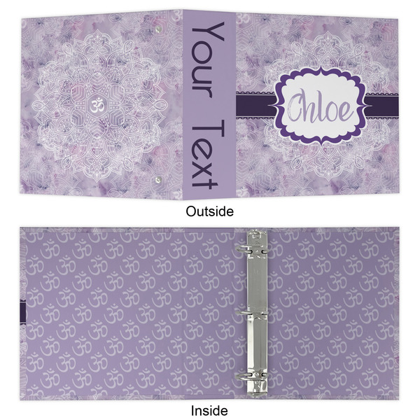 Watercolor Mandala 3 Ring Binders - Full Wrap - 2" - APPROVAL