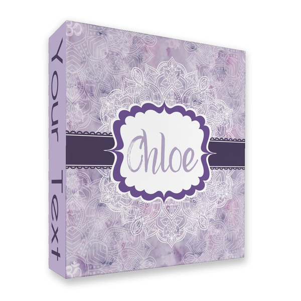 Custom Watercolor Mandala 3 Ring Binder - Full Wrap - 2" (Personalized)