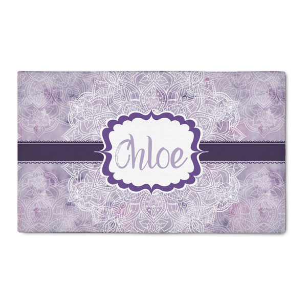 Custom Watercolor Mandala 3' x 5' Indoor Area Rug (Personalized)