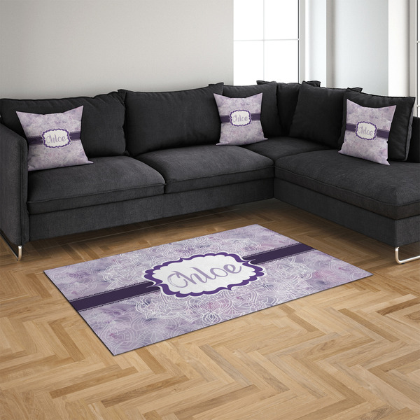 Watercolor Mandala 4'x6' Indoor Area Rugs - IN CONTEXT