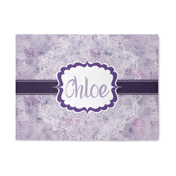 Custom Watercolor Mandala Area Rug (Personalized)