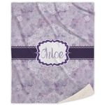 Watercolor Mandala Sherpa Throw Blanket (Personalized)