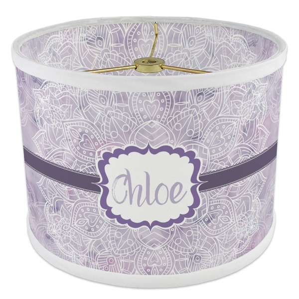 Watercolor Mandala 8" Drum Lampshade - ANGLE Poly-Film