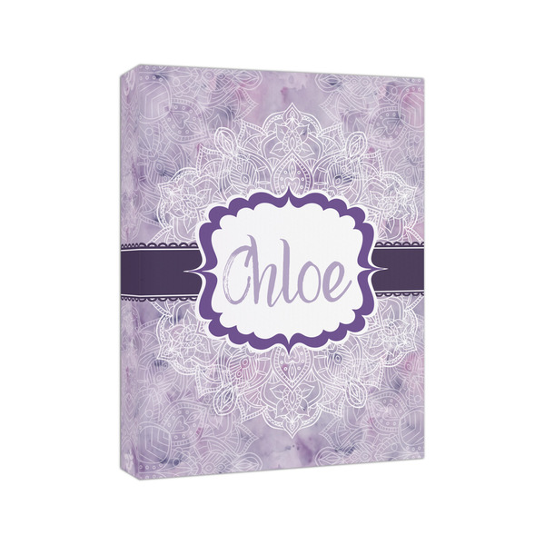 Watercolor Mandala 8x10 - Canvas Print - Angled View