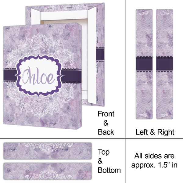 Watercolor Mandala 8x10 - Canvas Print - Approval