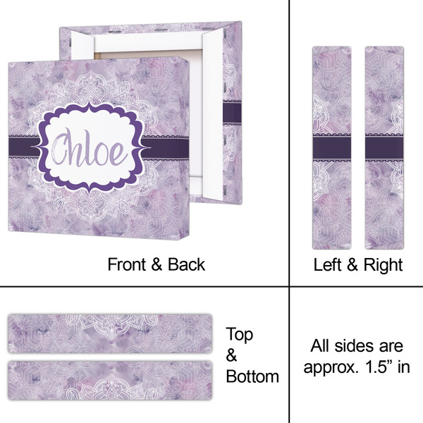 Watercolor Mandala 8x8 - Canvas Print - Approval