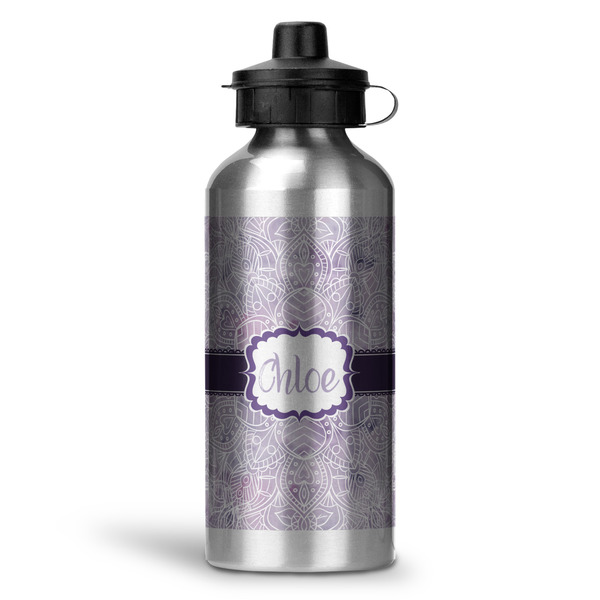 Custom Watercolor Mandala Water Bottle - Aluminum - 20 oz (Personalized)
