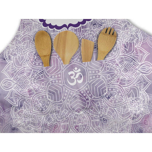 Watercolor Mandala Apron - Pocket Detail with Props