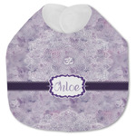 Watercolor Mandala Jersey Knit Baby Bib w/ Name or Text
