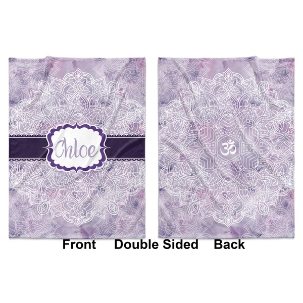 Watercolor Mandala Baby Blanket (Double Sided - Printed Front and Back)