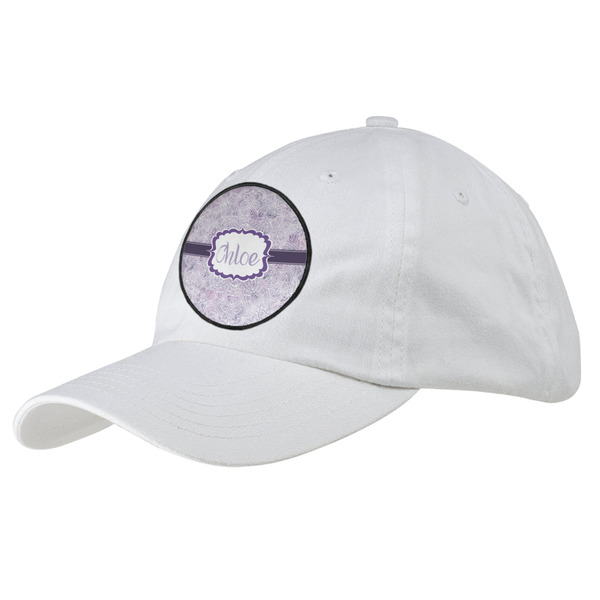 Custom Watercolor Mandala Baseball Cap - White (Personalized)
