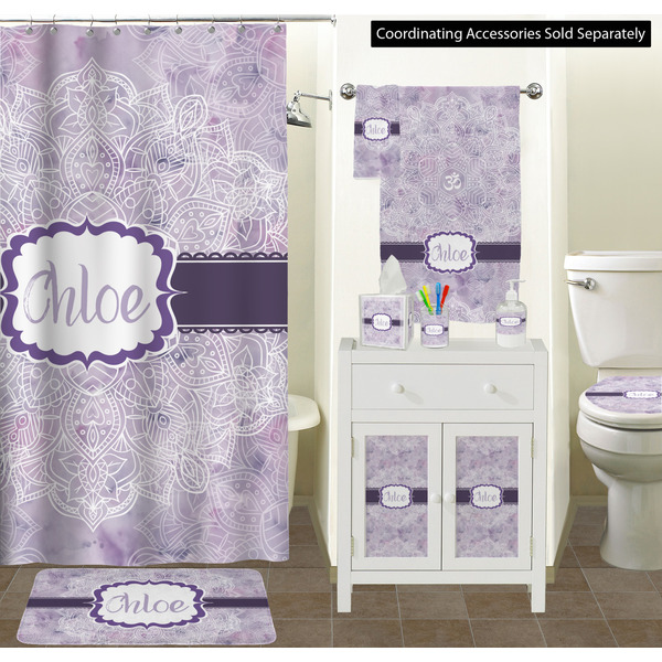 Watercolor Mandala Bathroom Scene