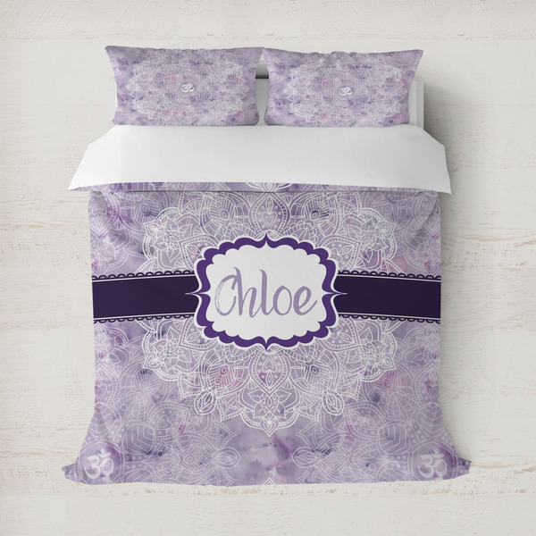 Custom Watercolor Mandala Duvet Cover Set - Full / Queen (Personalized)
