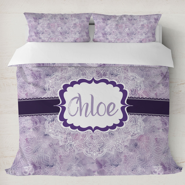 Custom Watercolor Mandala Duvet Cover Set - King (Personalized)