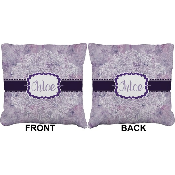 Watercolor Mandala Burlap Pillow Approval