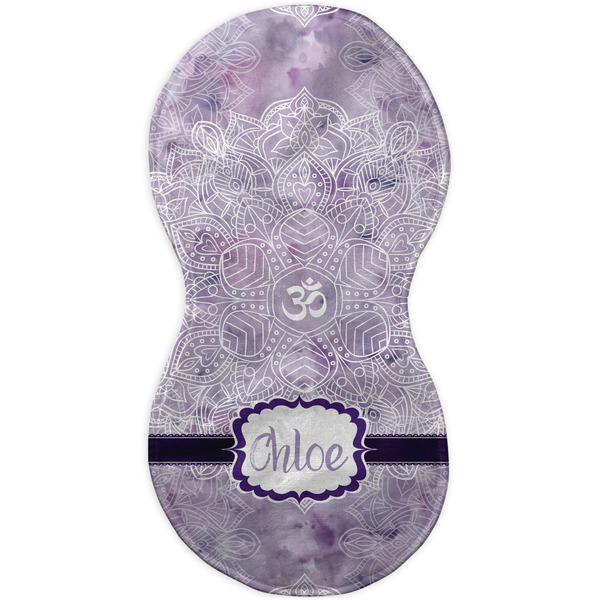 Watercolor Mandala Burp Peanut Shaped Flat