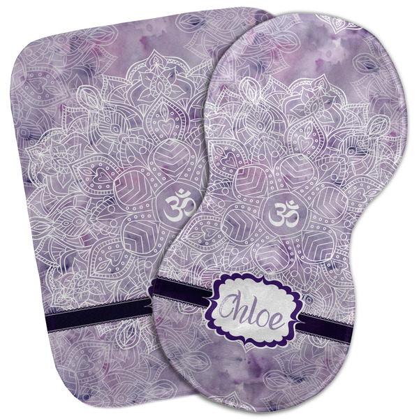 Custom Watercolor Mandala Burp Cloth (Personalized)